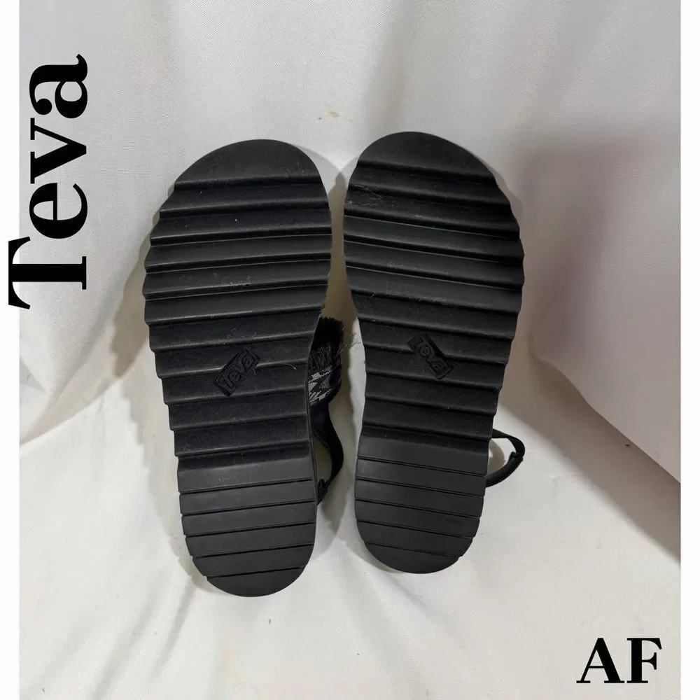 Teva Ceres Women's Platform Sandals in Double Diamond Black New Size 10